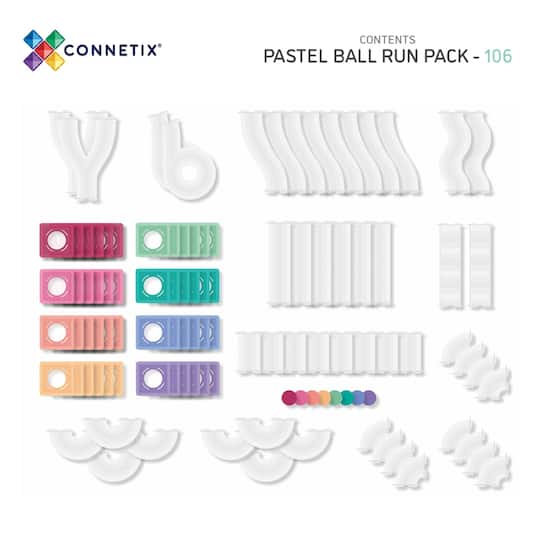 Connetix® Pastel Ball Run Magnetic Tiles Kit